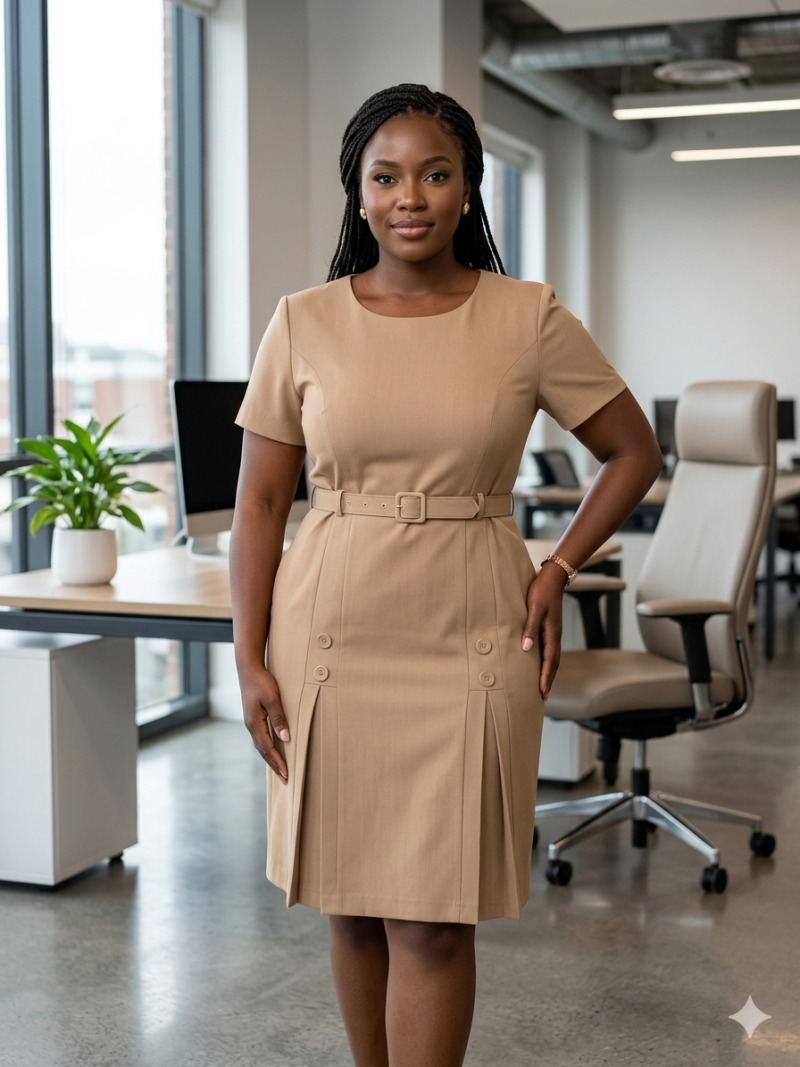 Fable Short Sleeve Pleated Dress