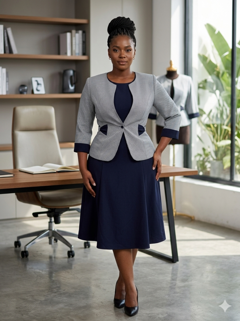 Lady Morgana Two-Piece Tailored Dress & Jacket