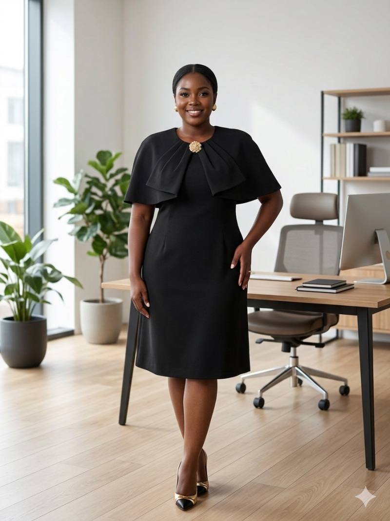 Arizona Cape Sleeve Dress