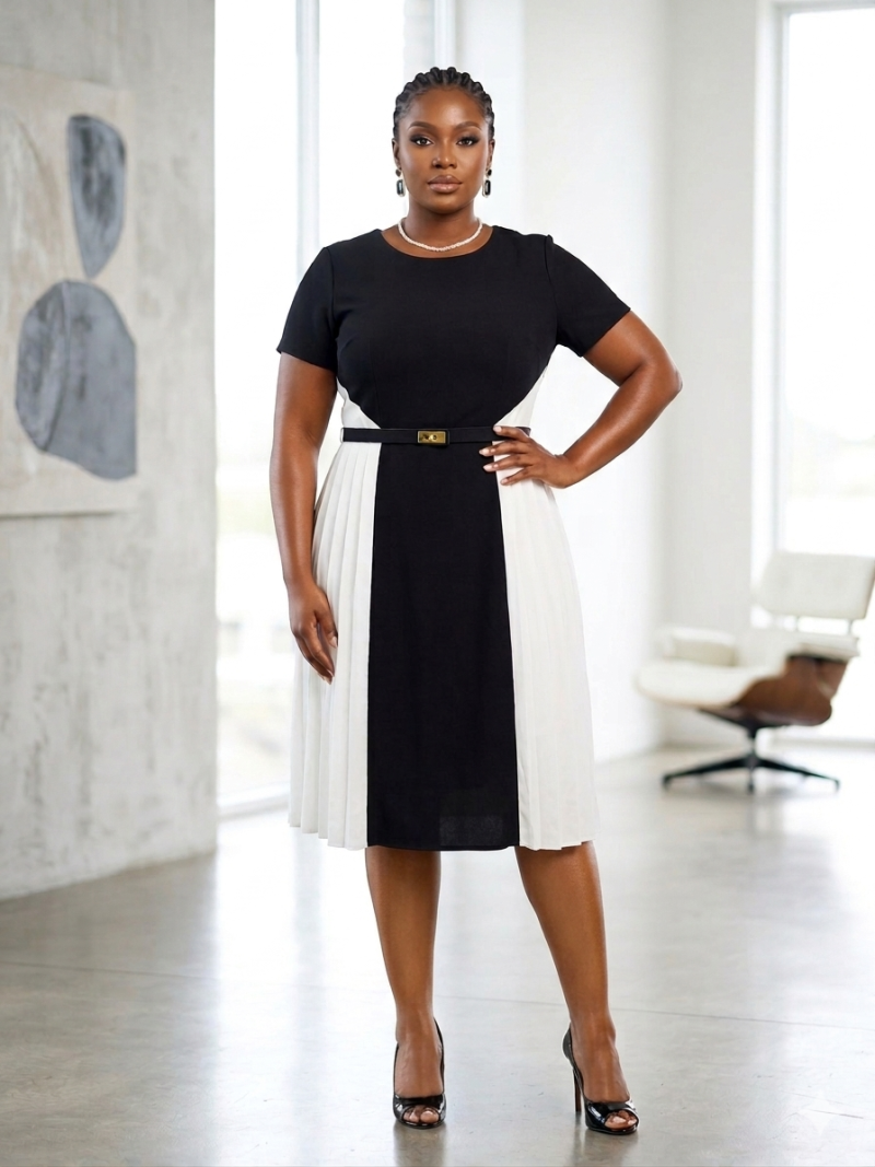 The Monochrome Grace Dress