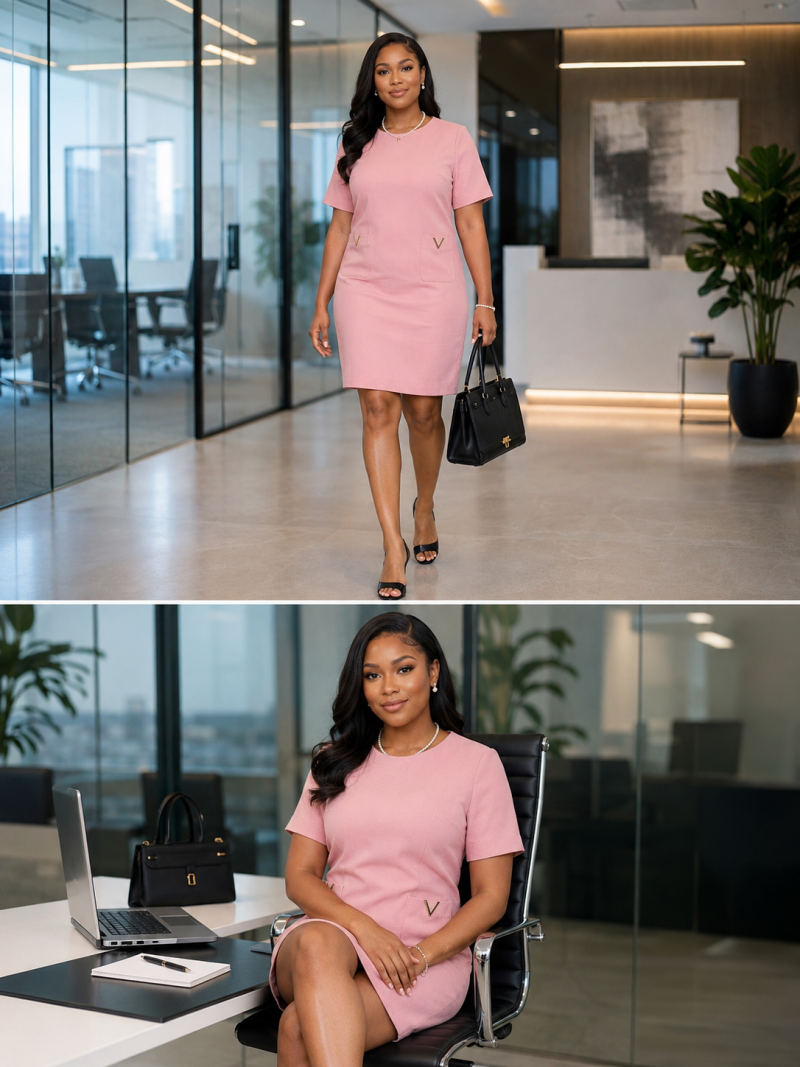 Amina Peach Dress